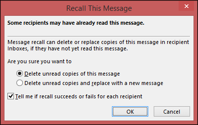 Recall Sent Messages